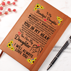 To My Daughter Proud – Leather Journal